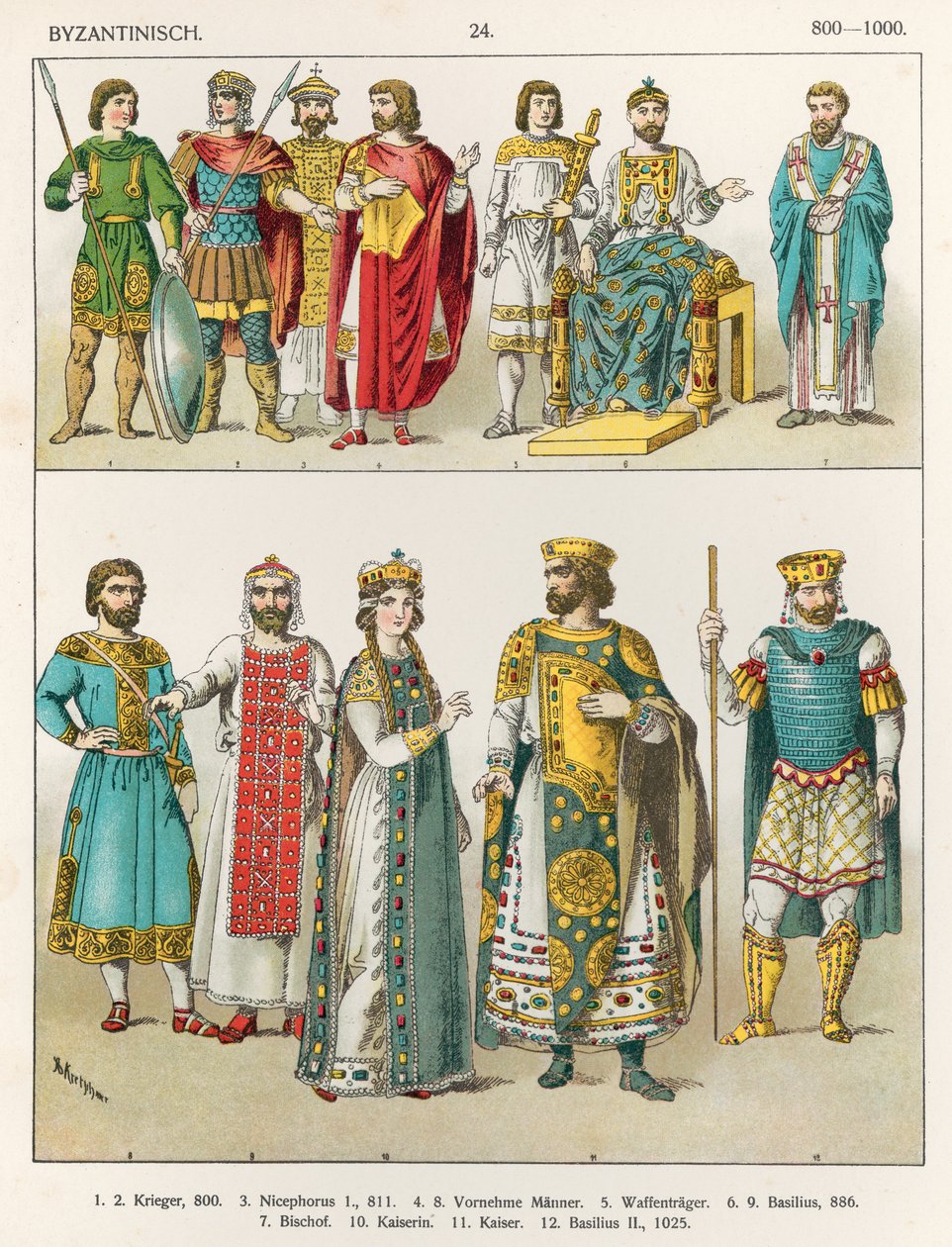 Bizans Sarayında Giyinme, 800-1000, 