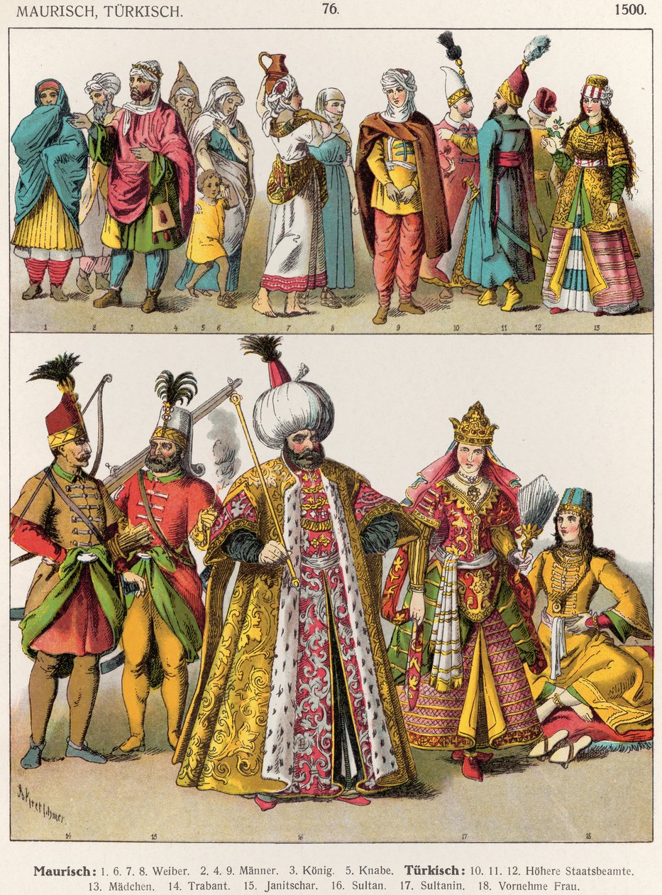 Mağribi ve Türk Elbisesi, c.1500, 