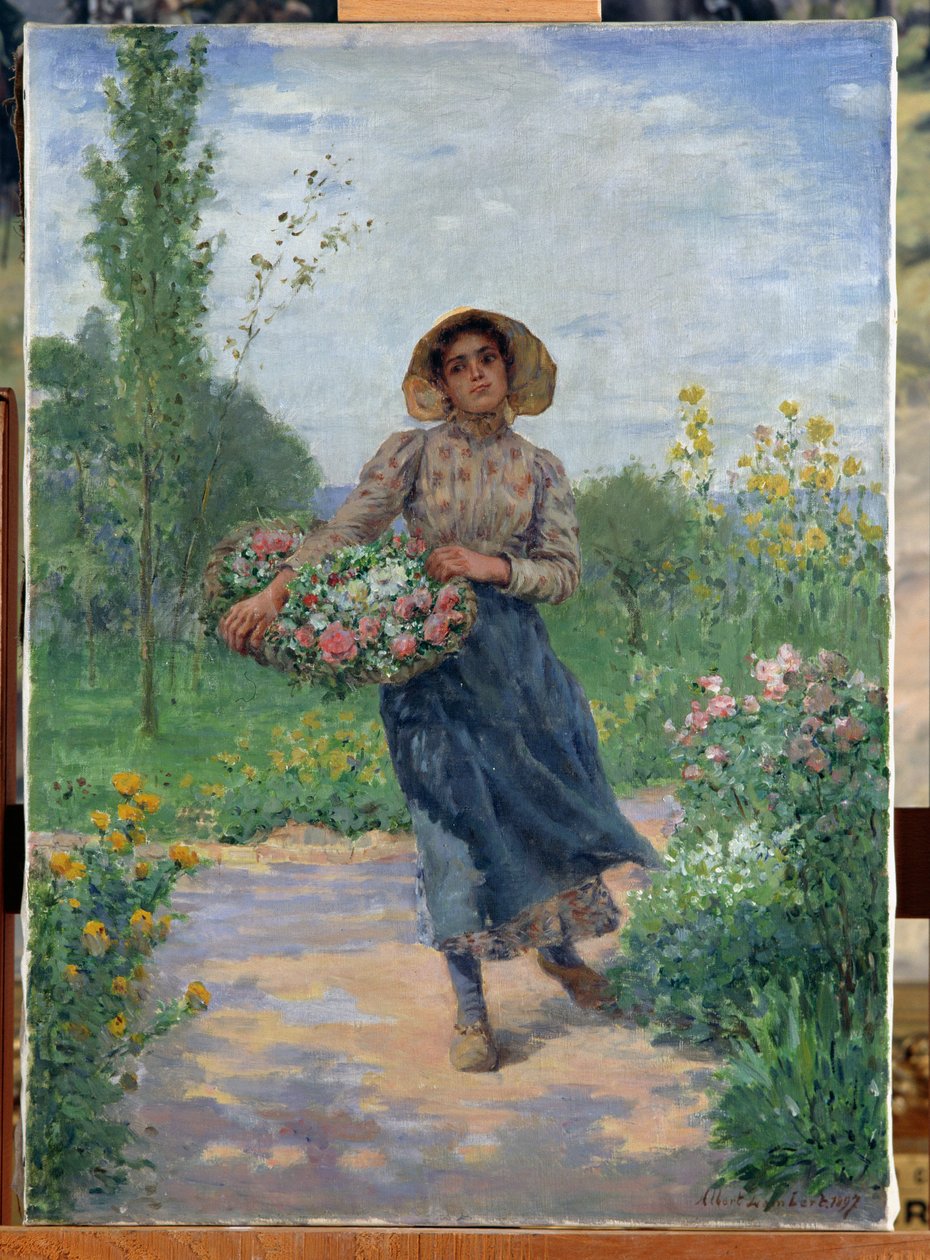 Çiçek toplamak, 1897 by Albert Lambert