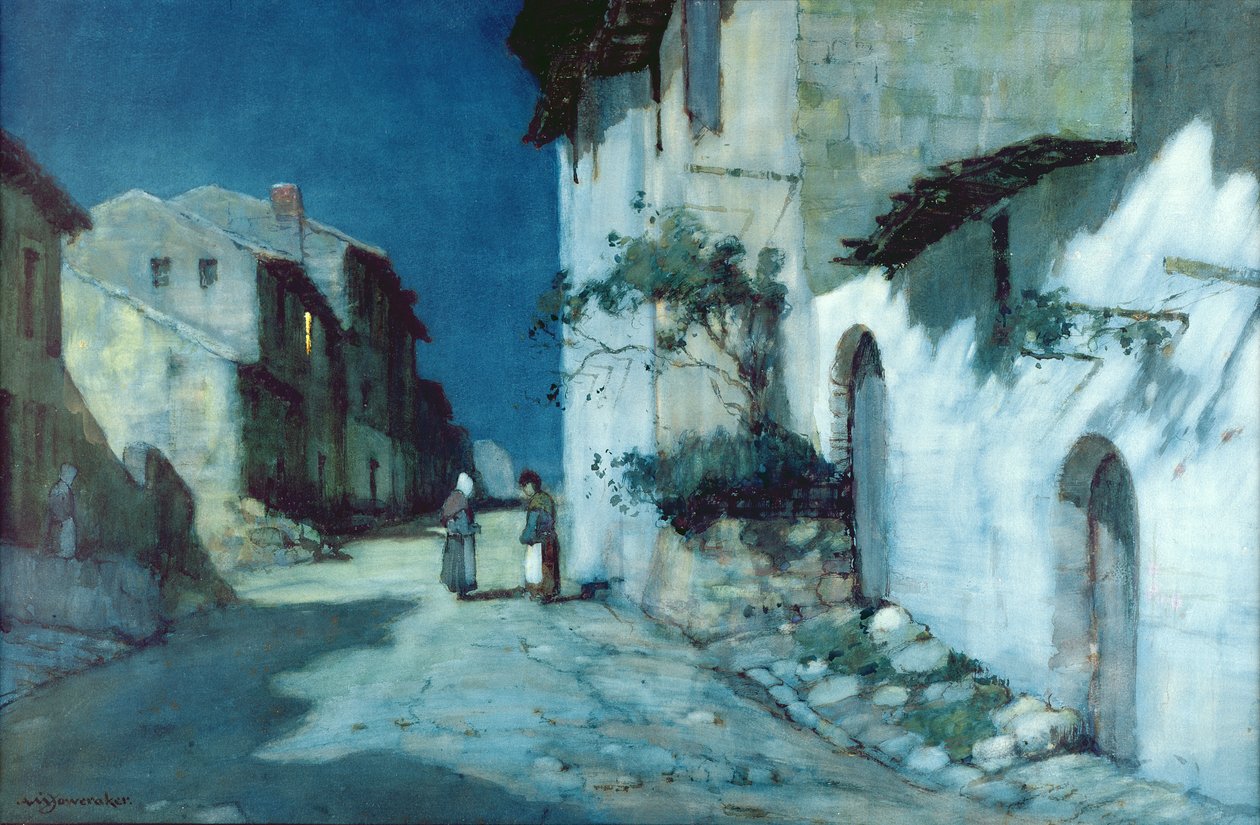 Ayışığından İspanyol Köy Sohbeti by Albert Moulton Foweraker