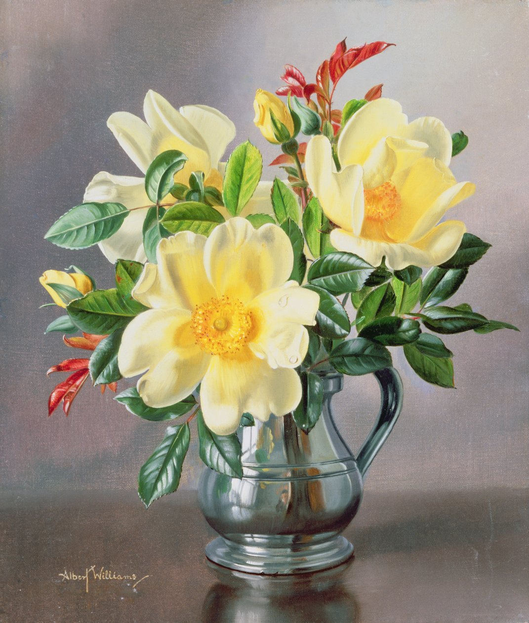 Bir Makarnada AB96 Sarı Güller by Albert Williams