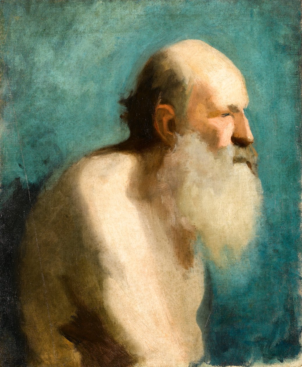 Yaşlı bir adamın profil çalışması, c.1880 by Albert de Belleroche