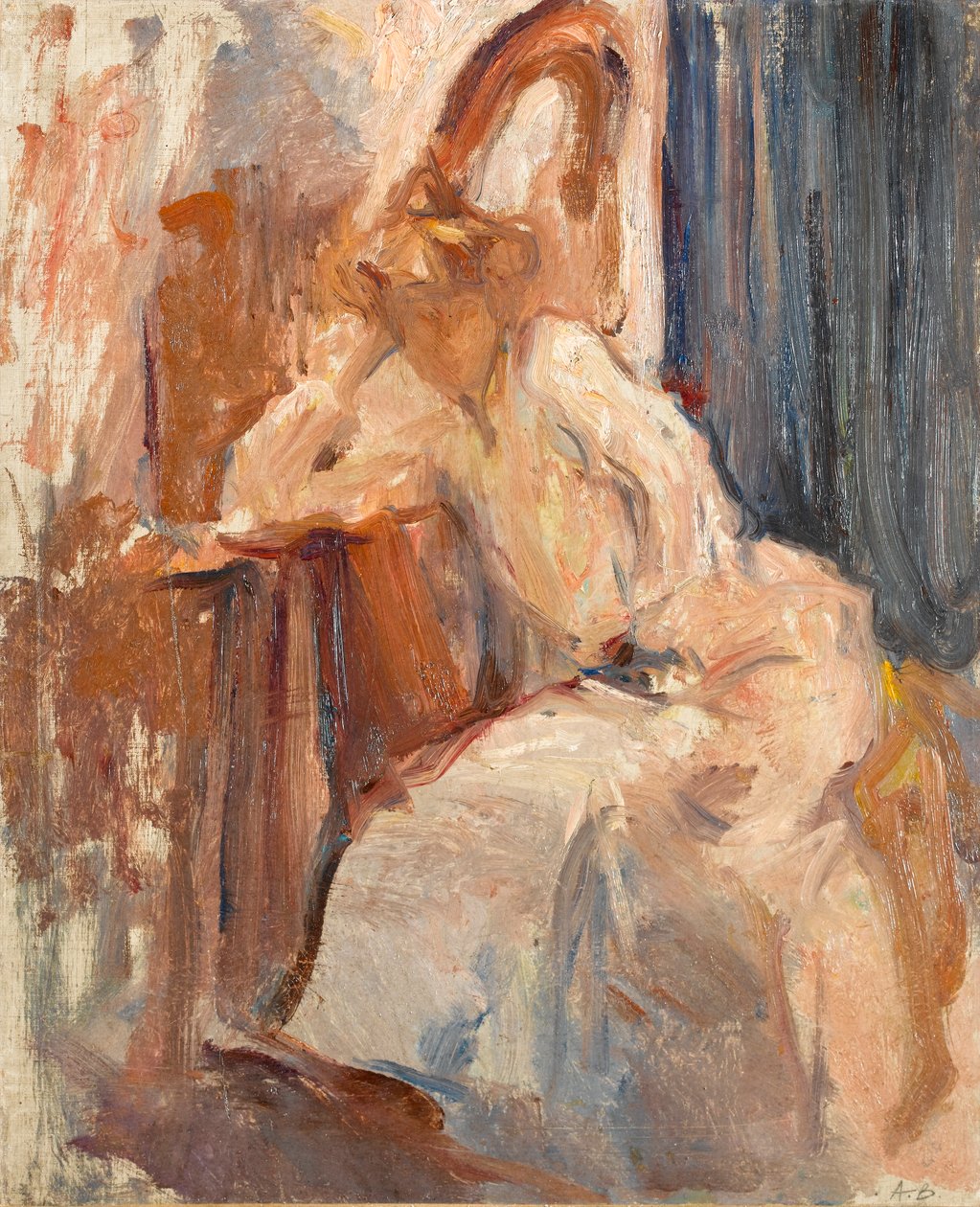 Arplı oturan kadın, 1890 dolayları by Albert de Belleroche