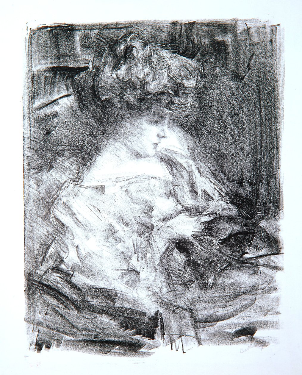 Oturan Kadın, Bayan Shaw, 1905 by Albert de Belleroche