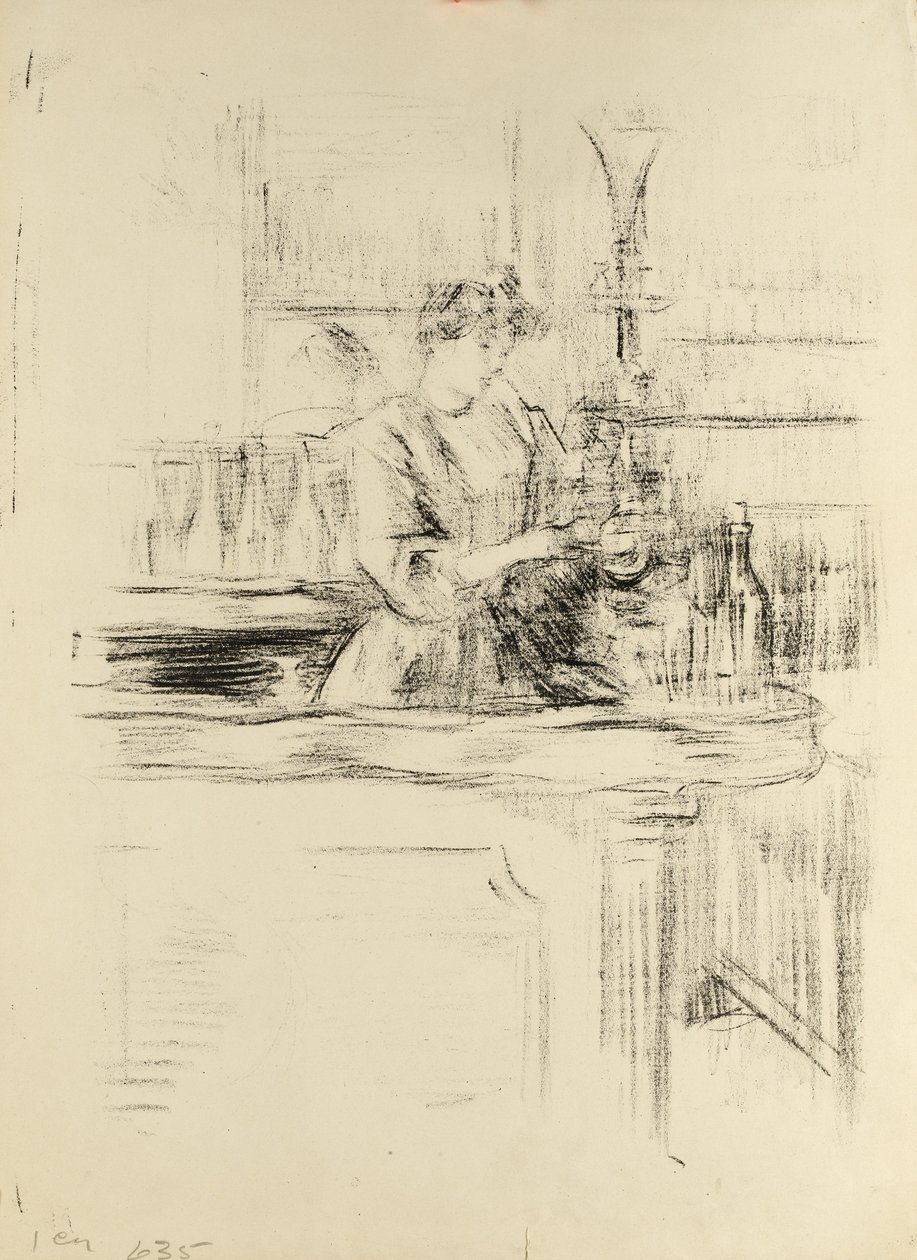 Bir barda çalışan kadın, 1890