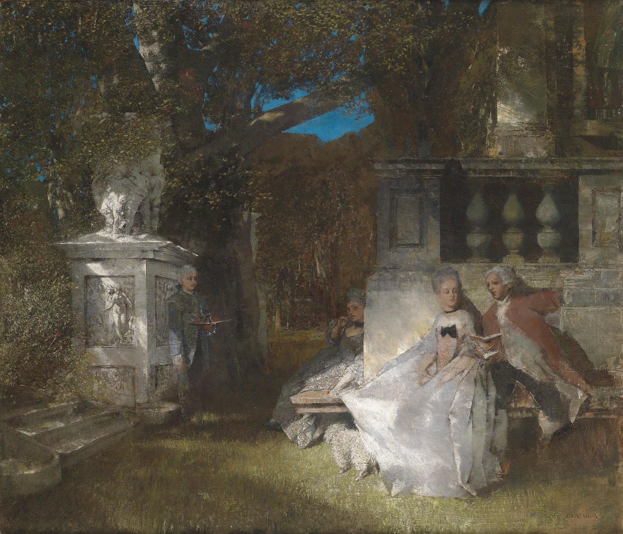 Parkta cesur sahne by Albert von Keller
