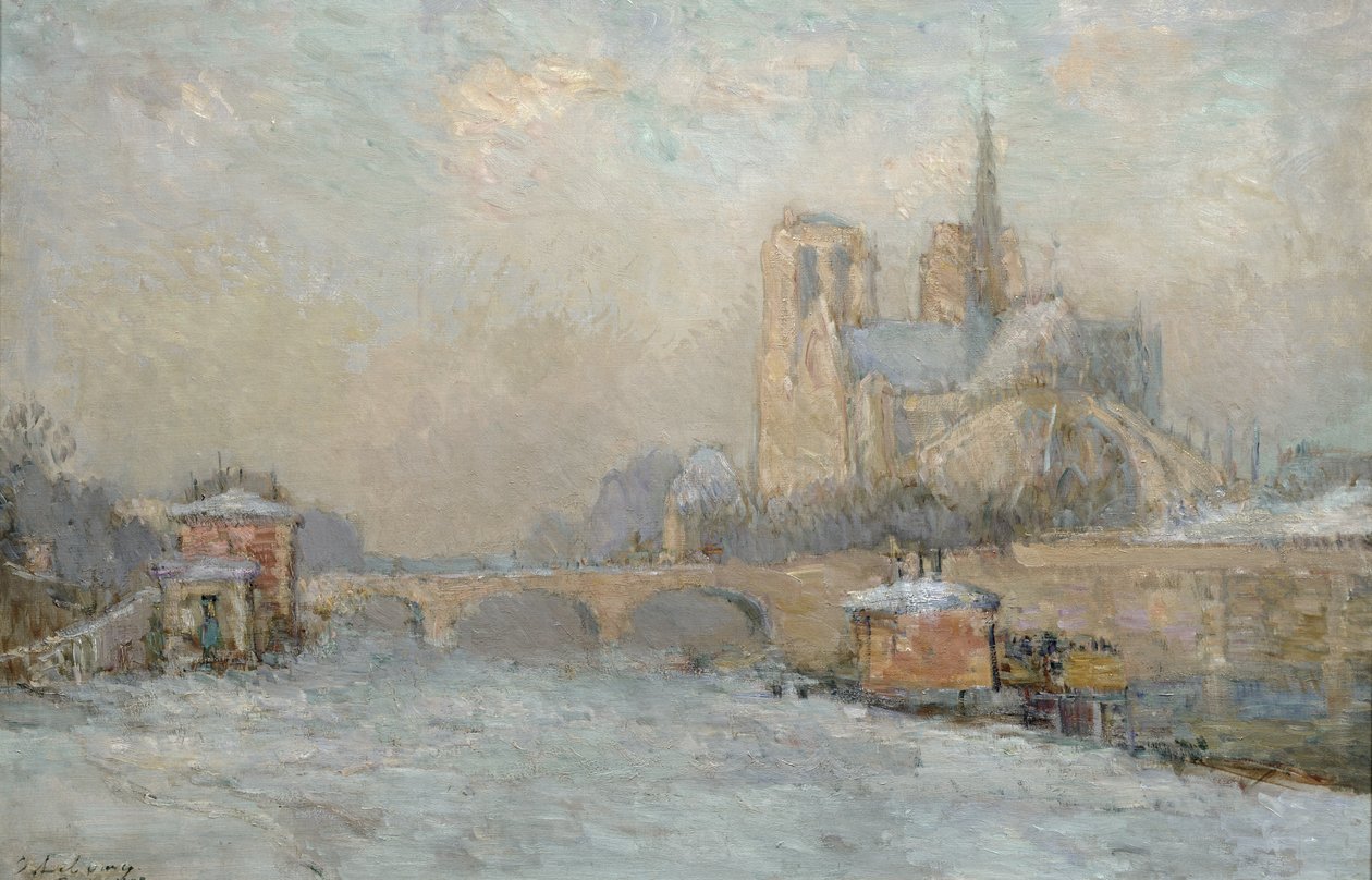 Quai de la Tournelle ve Notre-Dame de Paris, 1909 by Albert Charles Lebourg