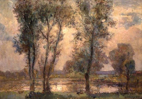 Gölün yanı by Albert Charles Lebourg