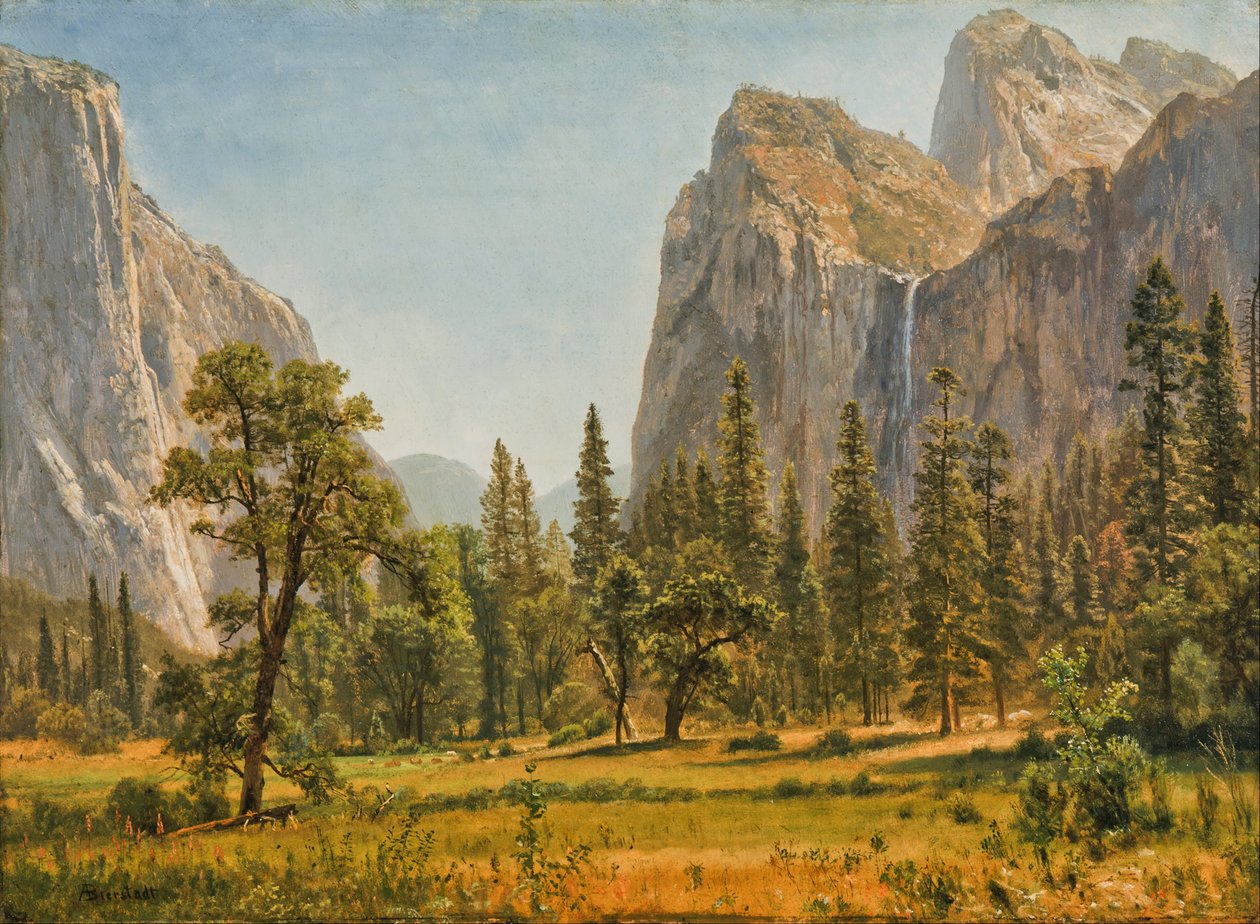 Gelin Peçe Şelalesi, Yosemite Vadisi, Kaliforniya by Albert Bierstadt