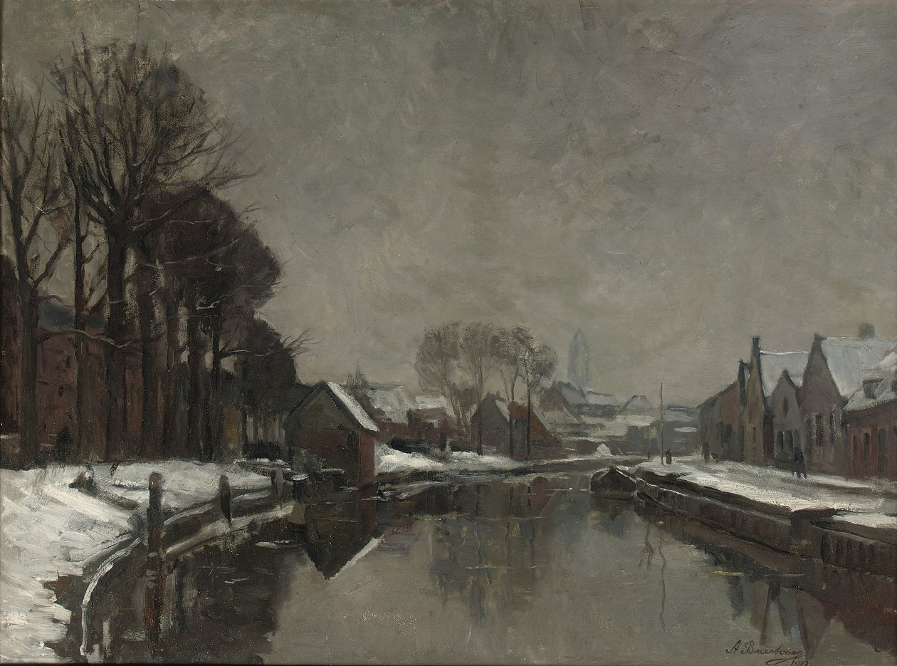Kışın Bir Belçika Kasabası, 1912 by Albert Baertsoen