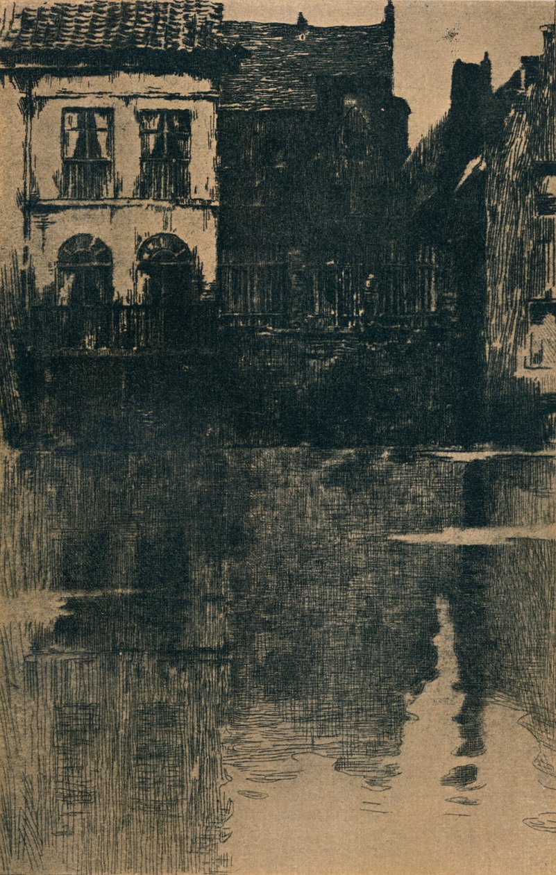 Su Kenarındaki Eski Evler, c1886-1906, 1906-7 by Albert Baertsoen