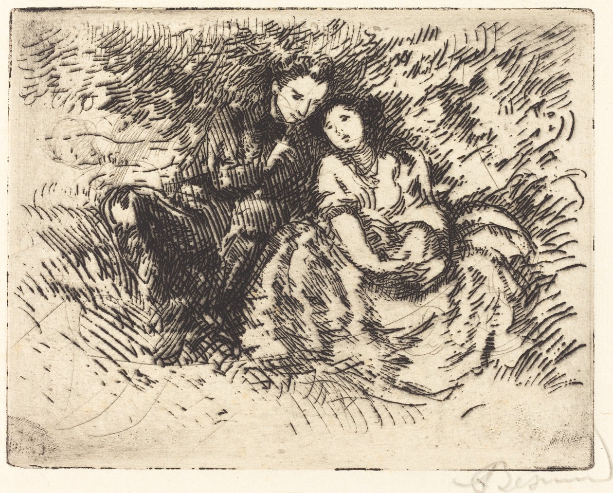 Amorous Conversation (Konuşma amoureuse) by Albert Besnard