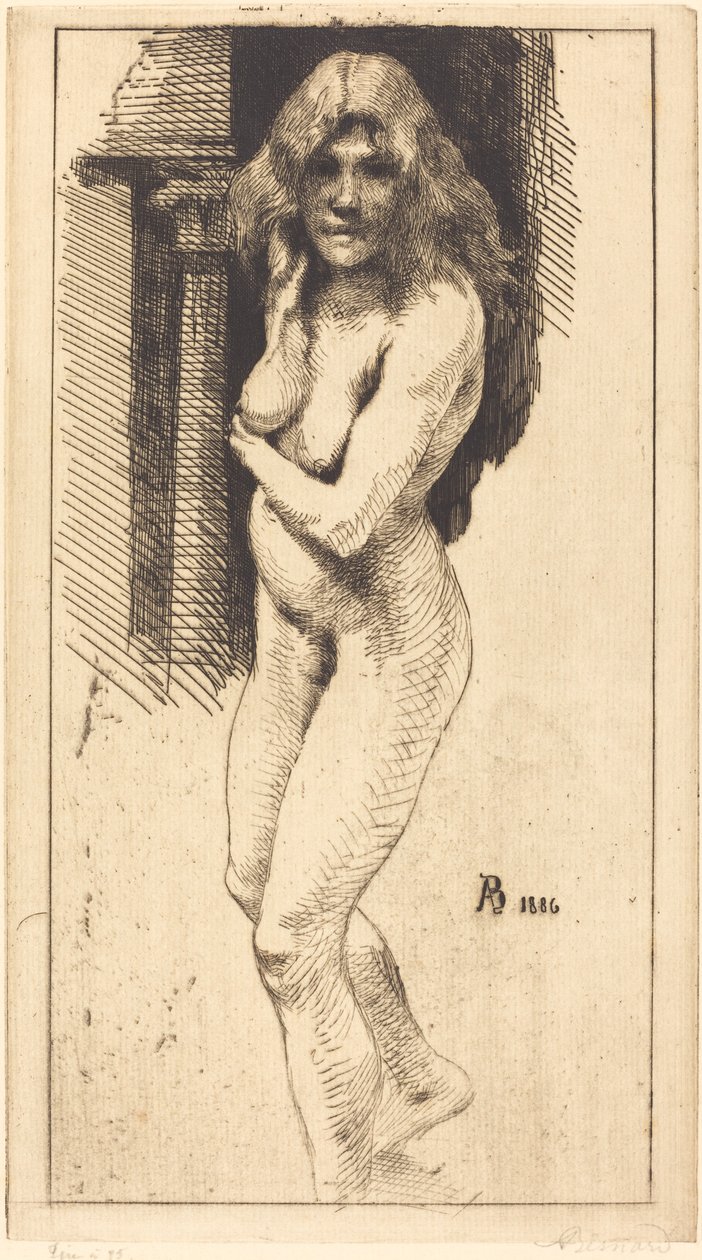 Çıplak Duran Carmen (Carmen nue ilk maçı) by Albert Besnard