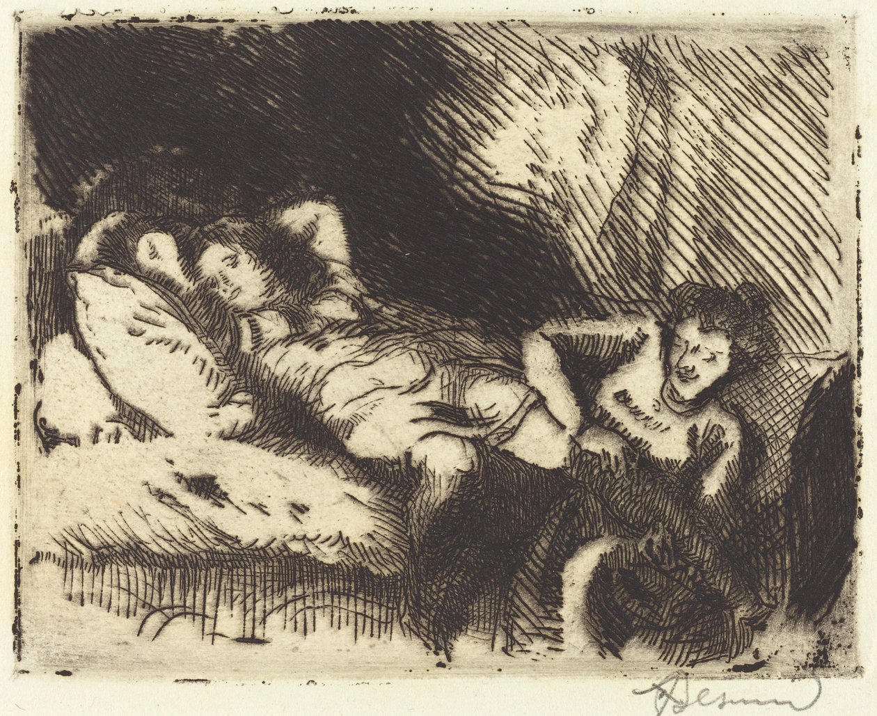 Yatağa Gitmek (Le coucher) by Albert Besnard