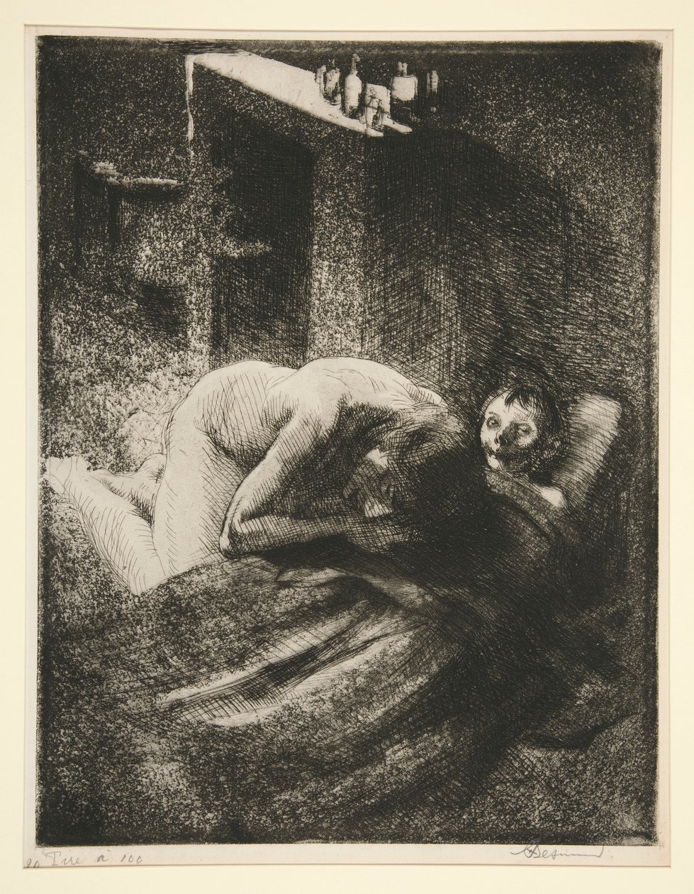 La Mis?re (veya L by Albert Besnard