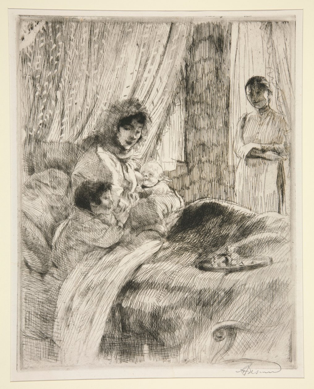 Öğle Yemeği veya Mutlu Annelik by Albert Besnard