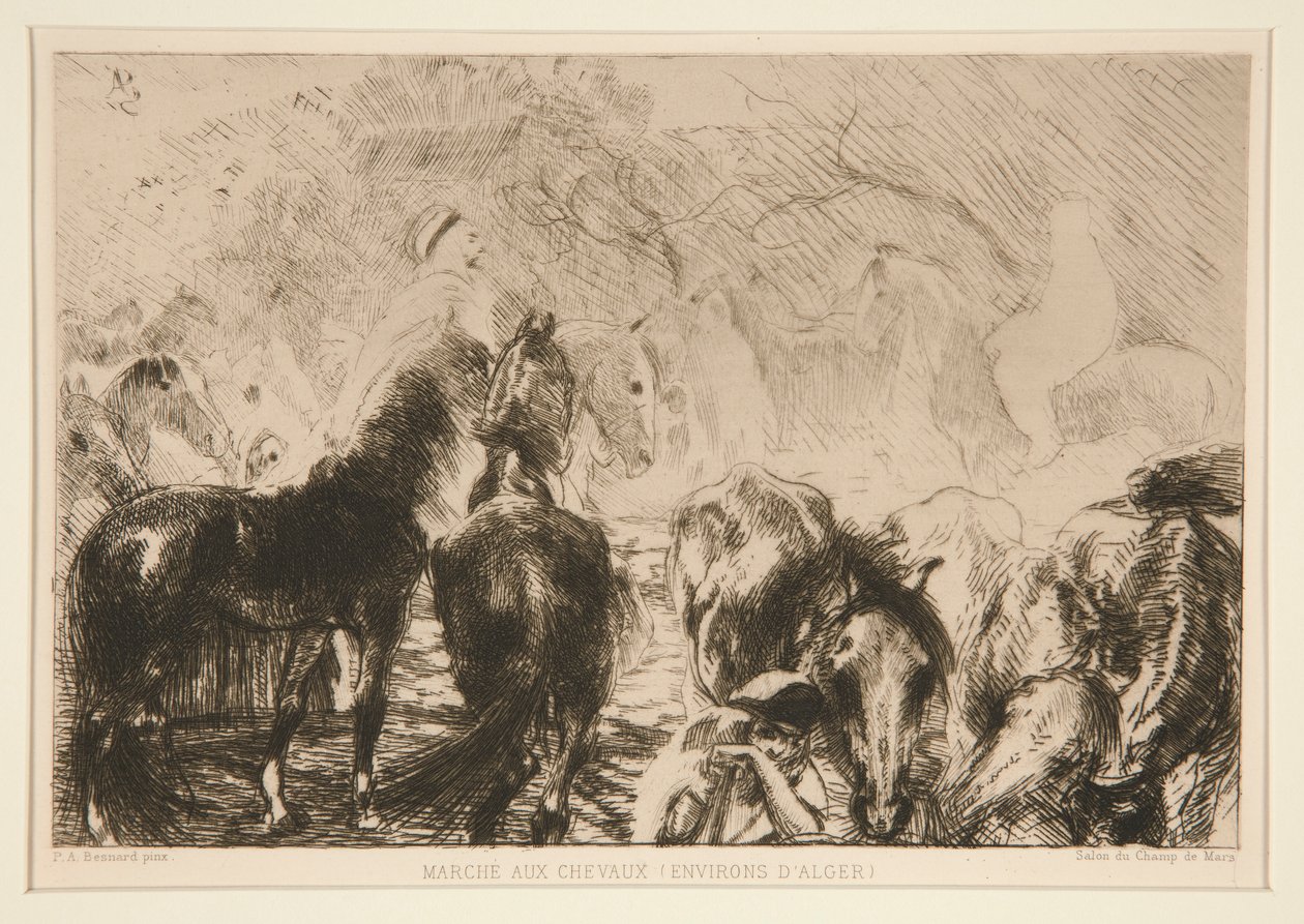 Mart? Atlara (Çevresinde by Albert Besnard