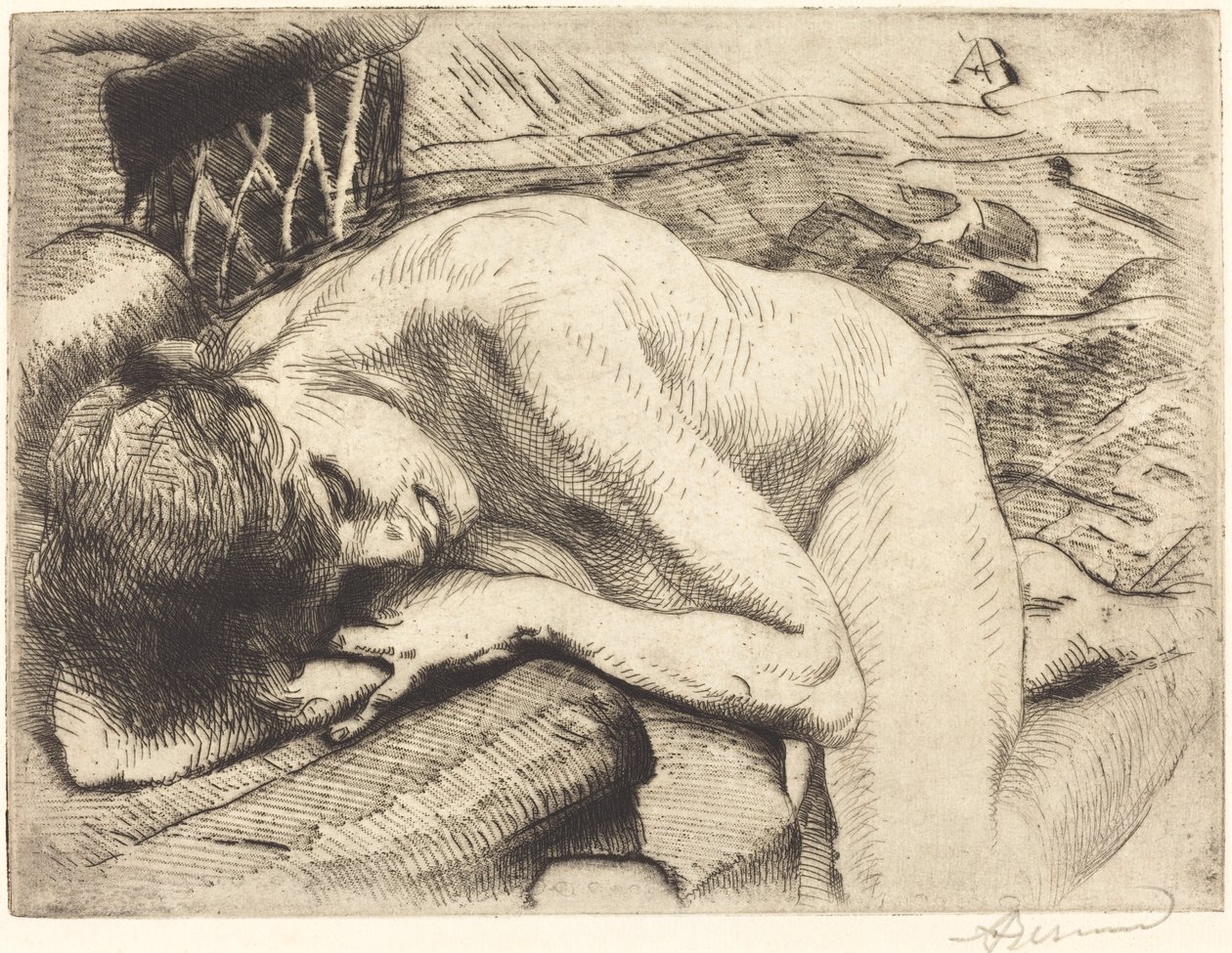 Yerde Uyuyan Model by Albert Besnard