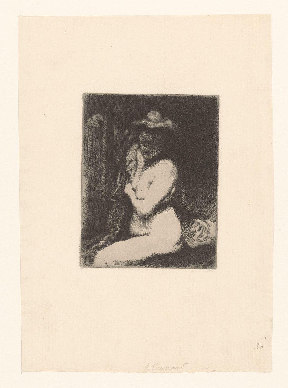 tuvalette çıplak kadın by Albert Besnard