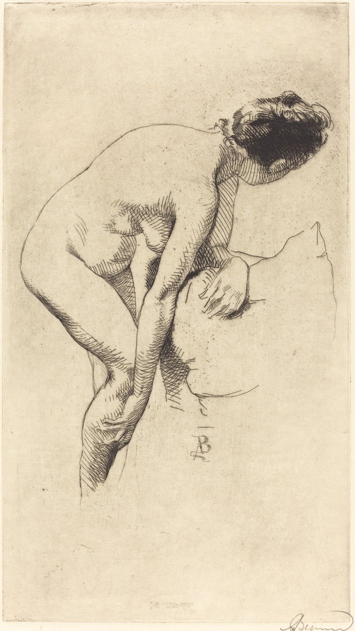çıplak tutan bacağını by Albert Besnard