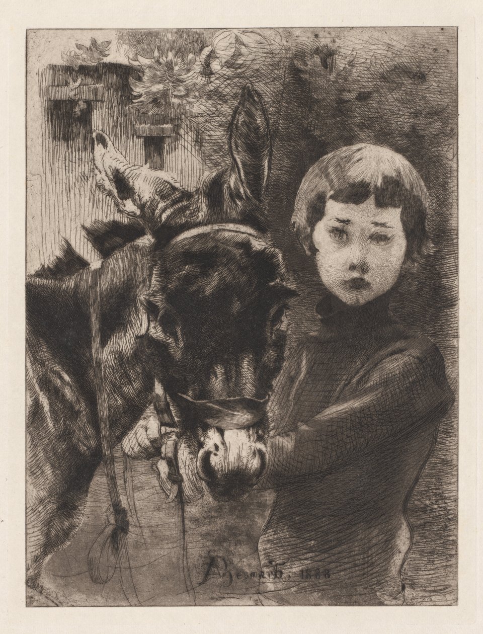 Robert Besnard ve Eşeği (Robert Besnard et oğlu âne) by Albert Besnard