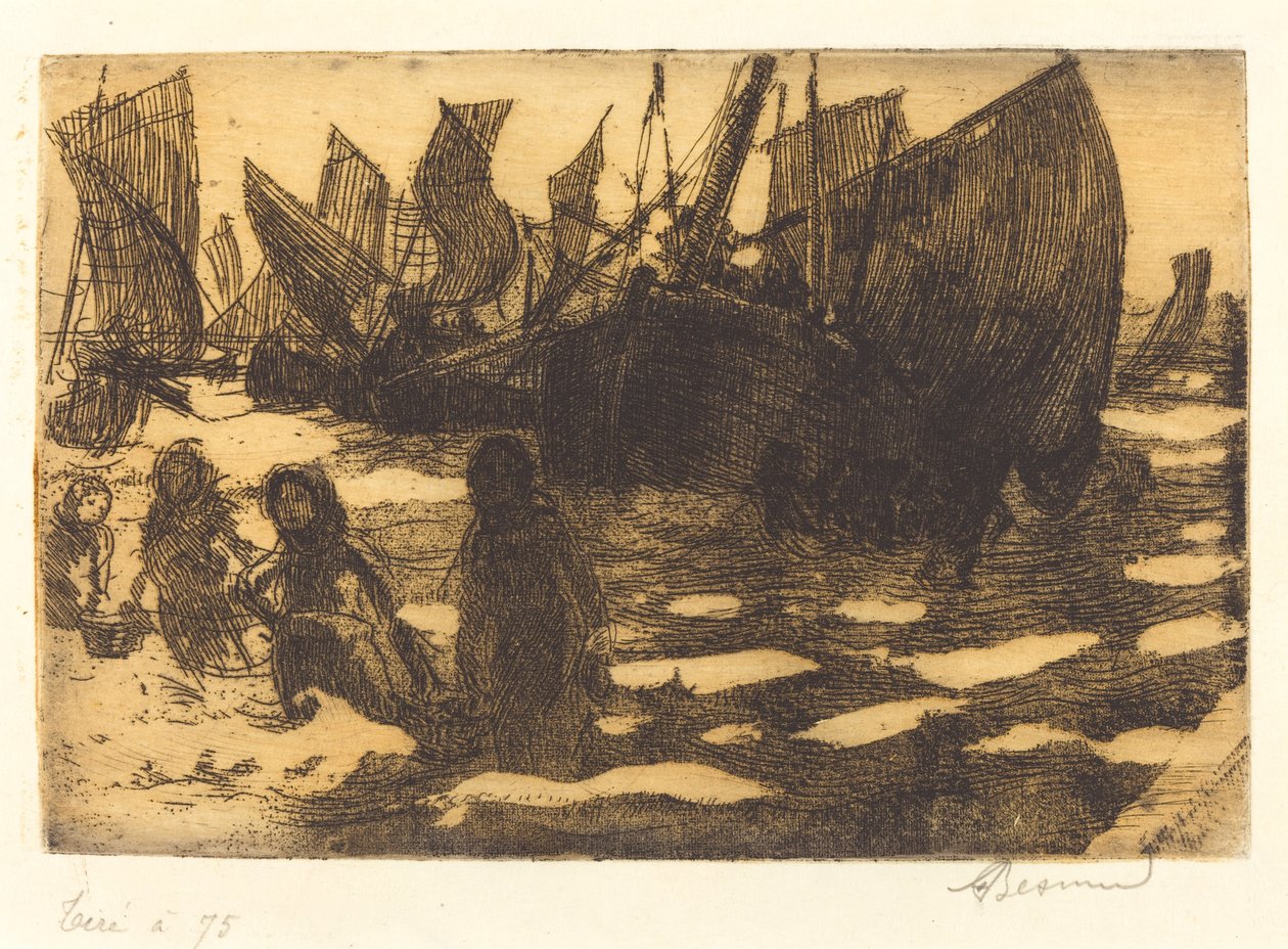 Berck Küçük Balıkçı Tekneleri by Albert Besnard