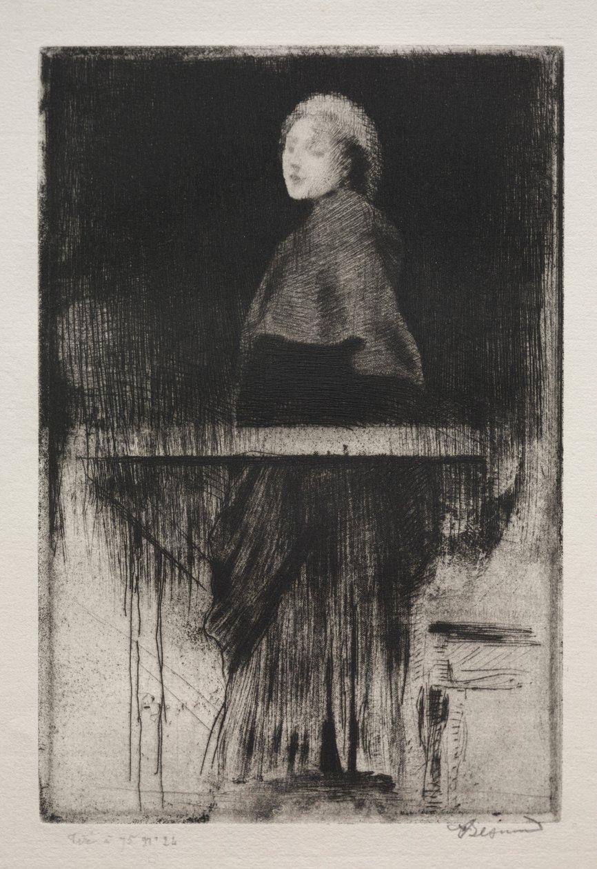 Pelerinli kadın, 1889. by Paul Albert Besnard