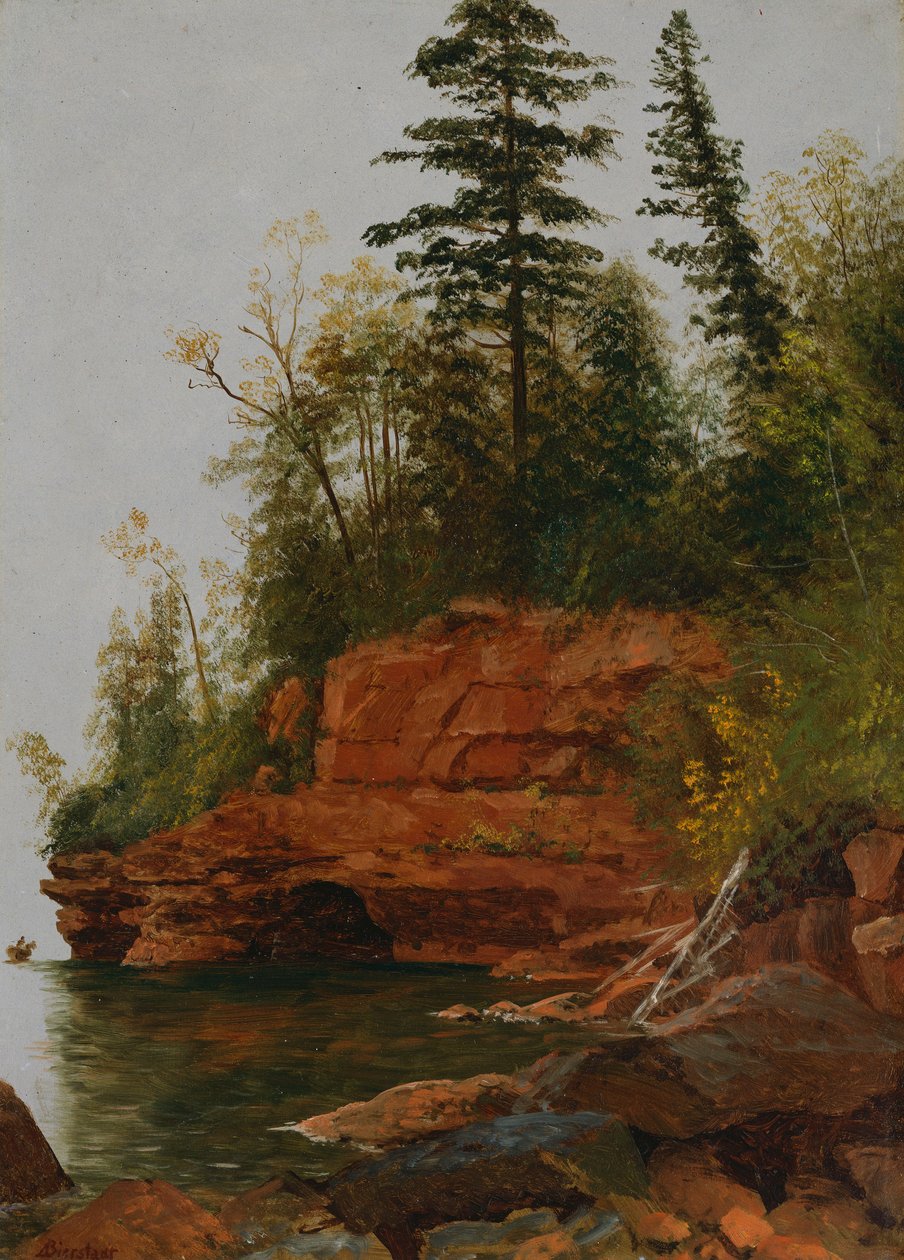 Kayalık Bir Koy by Albert Bierstadt