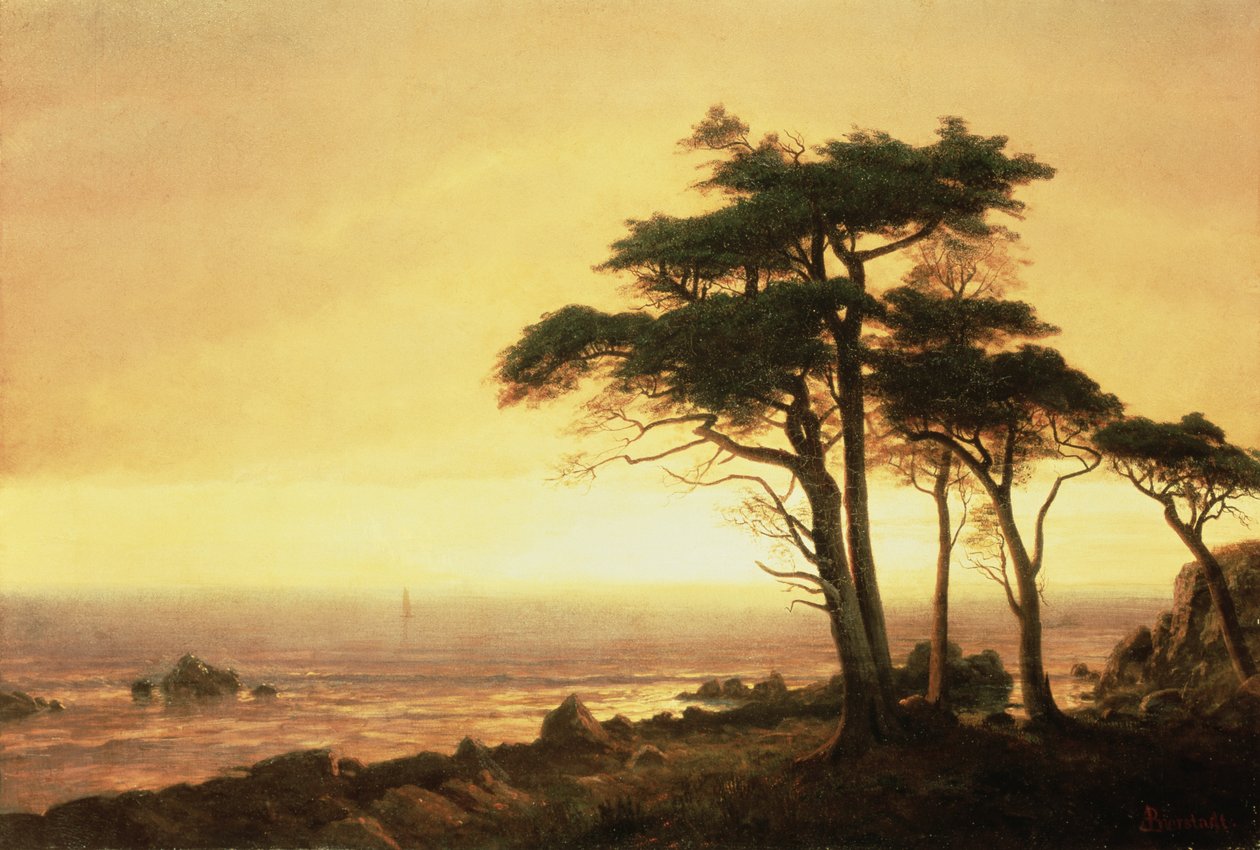 California Sahili (tuval üzerine yağlı boya) by Albert Bierstadt