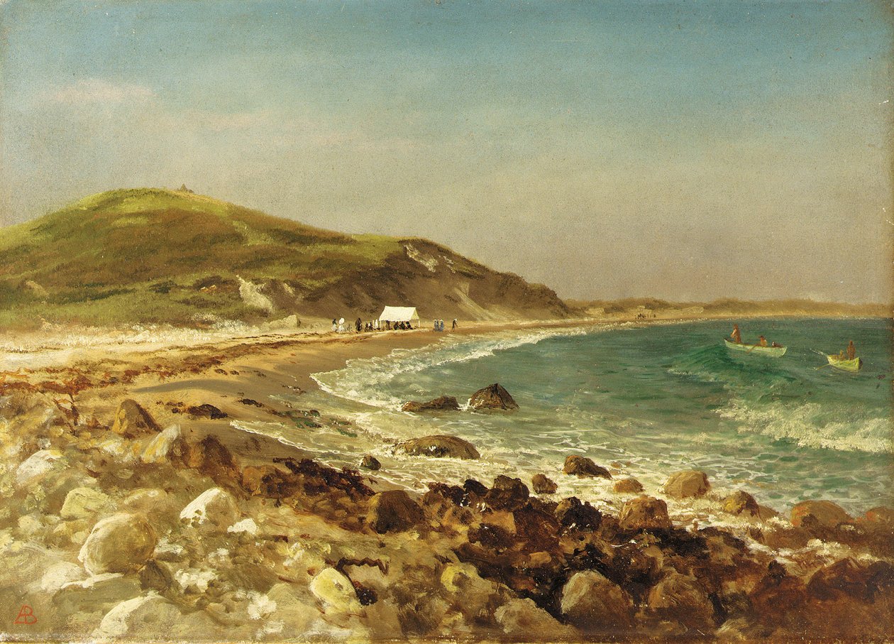 kıyı sahnesi by Albert Bierstadt