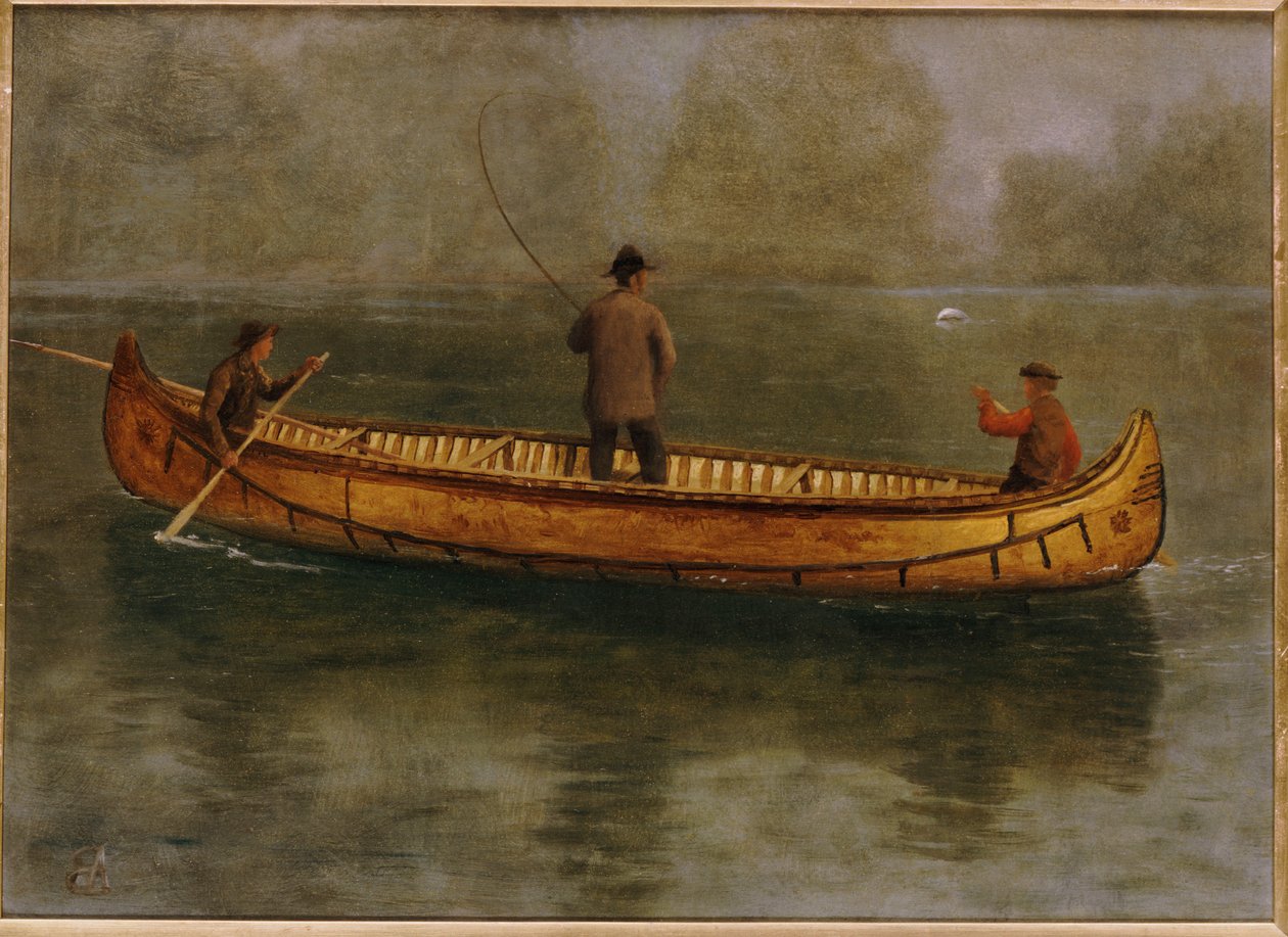 Kanodan Balık Tutmak by Albert Bierstadt