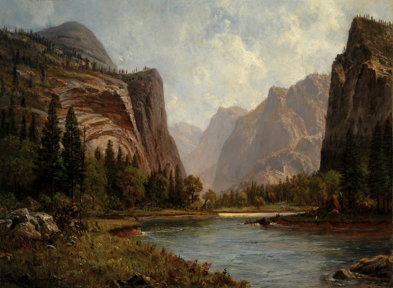 Yosemite Kapıları, ca. 1882. by Albert Bierstadt