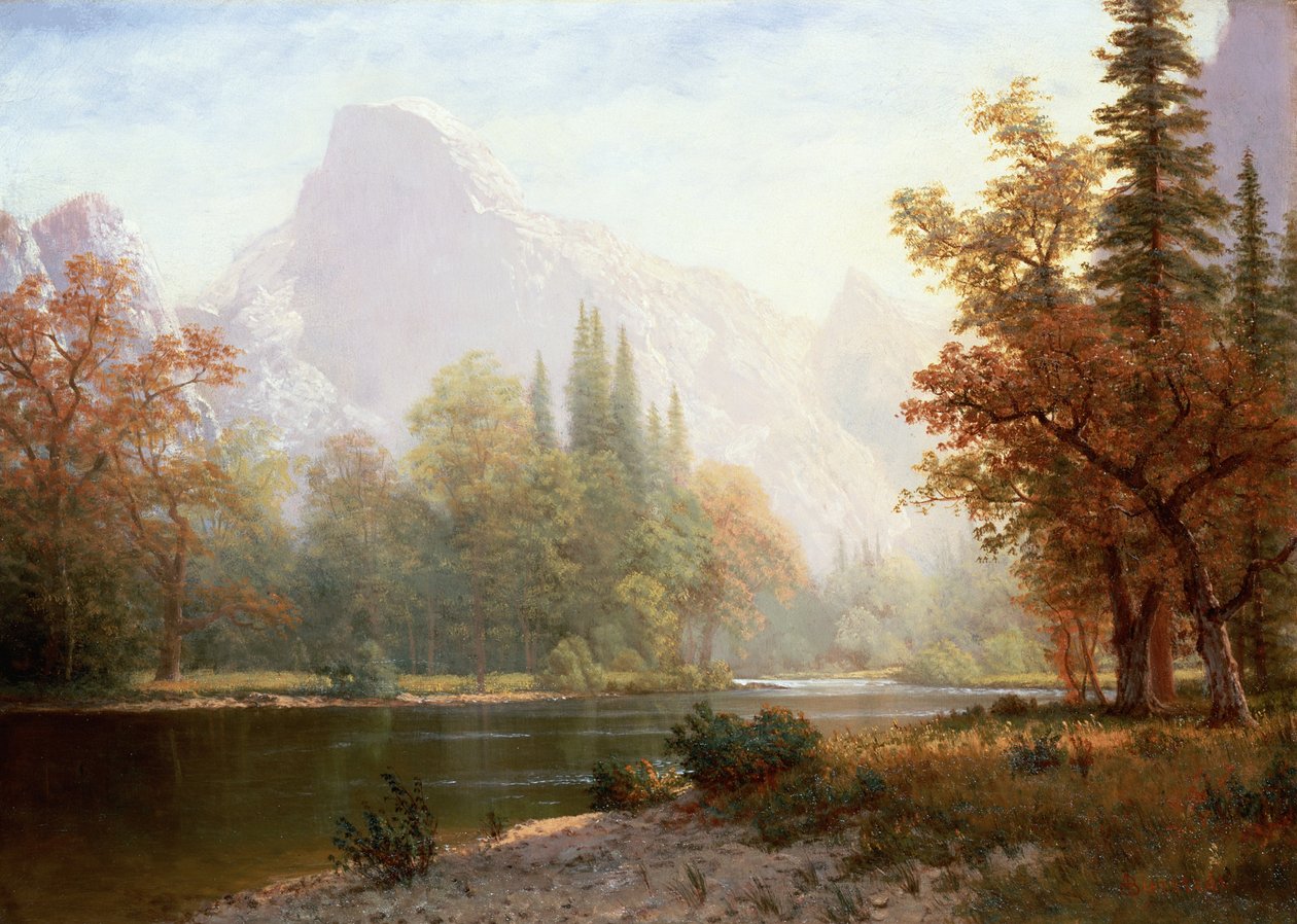 Yarım Kubbe, Yosemite by Albert Bierstadt