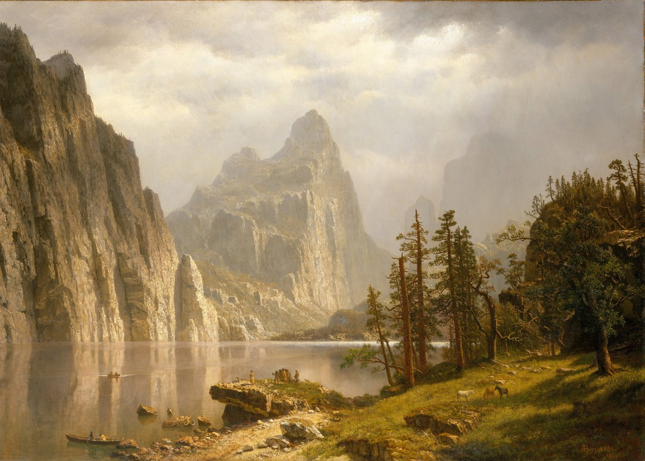 Merced Nehri, Yosemite Vadisi by Albert Bierstadt