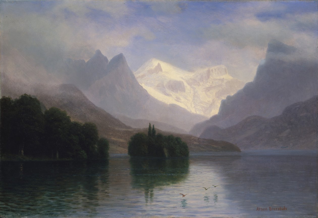 Dağ Manzarası, 1880-90. by Albert Bierstadt
