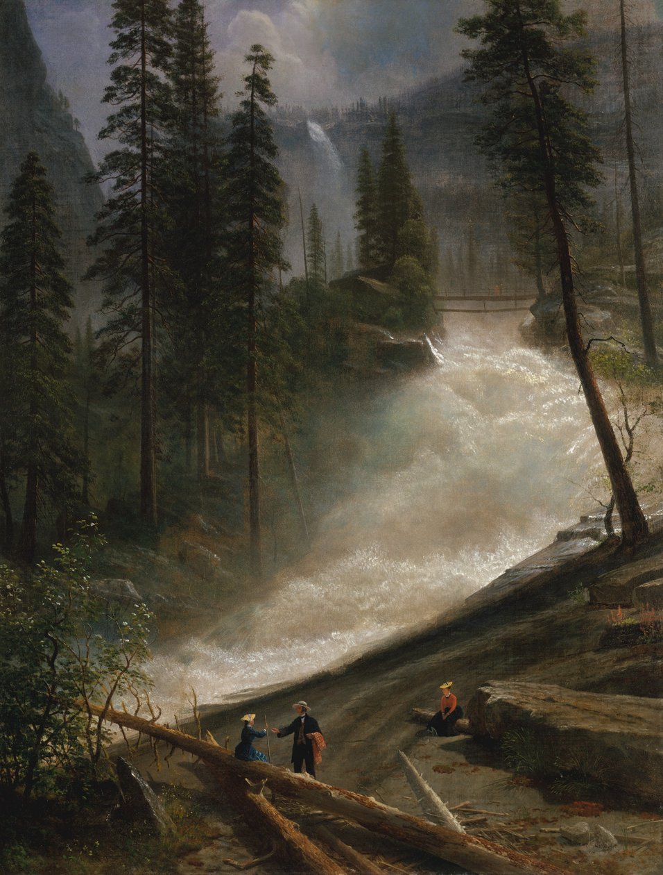 Nevada Şelaleleri, Yosemite, 1872 veya 1873. by Albert Bierstadt