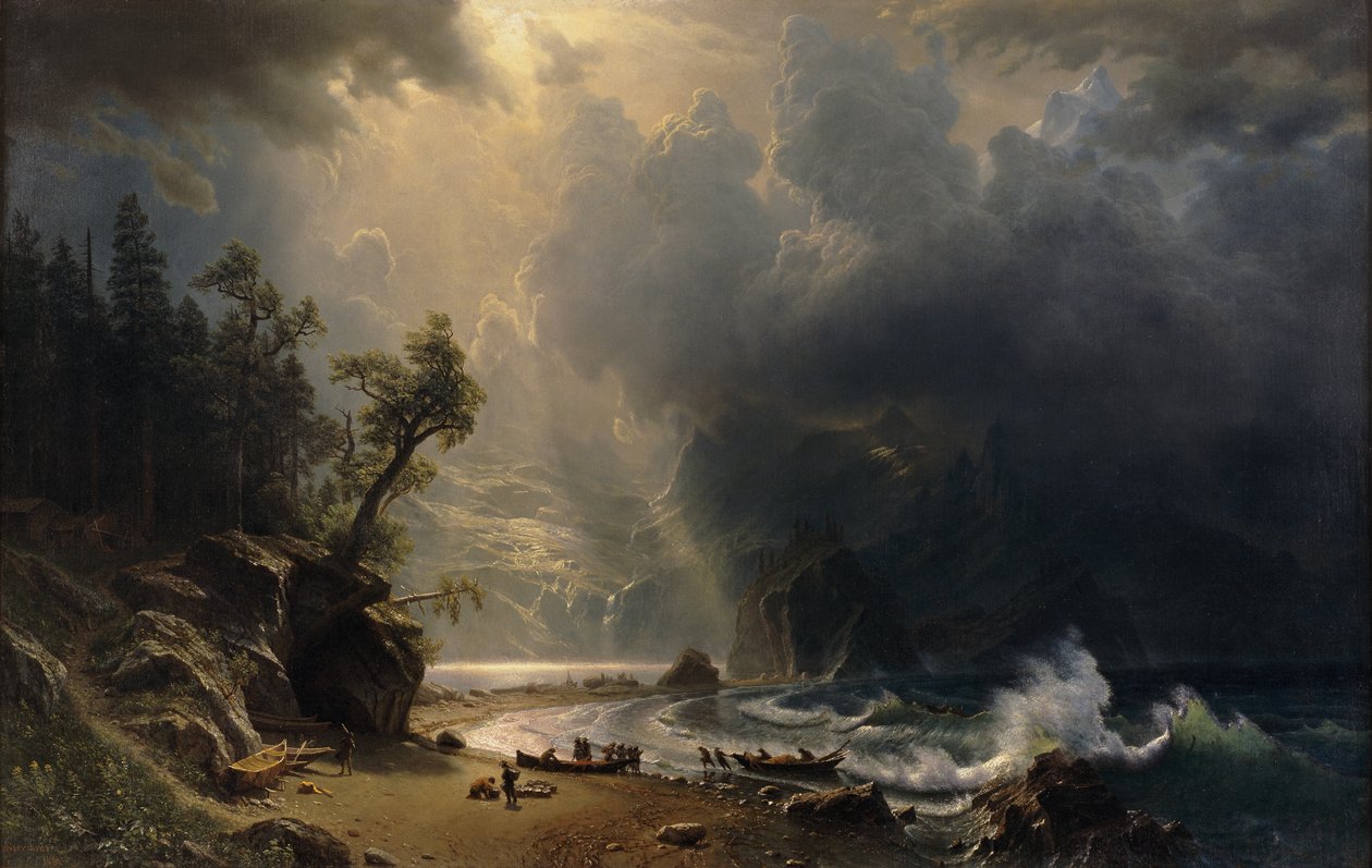 Pasifik Kıyısında Puget Sesi, 1870 by Albert Bierstadt