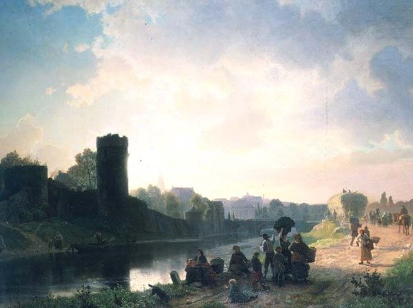 Nehir Halici (petrol) by Albert Bierstadt