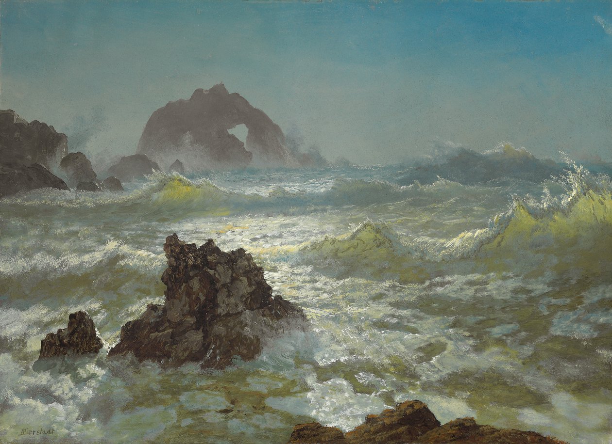 Seal Rock, Kaliforniya, 1872 dolayları by Albert Bierstadt