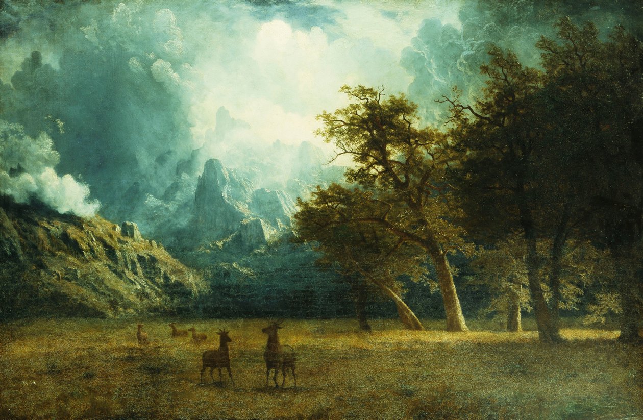 Laramie Zirvesinde Fırtına, by Albert Bierstadt