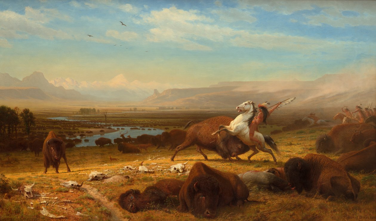 Bufaloların Sonu by Albert Bierstadt