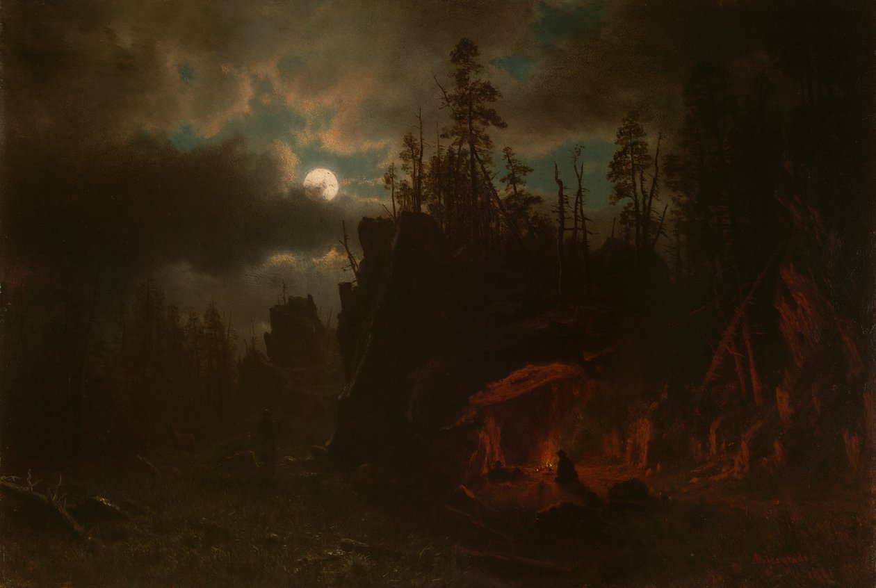 Tuzakçılar by Albert Bierstadt