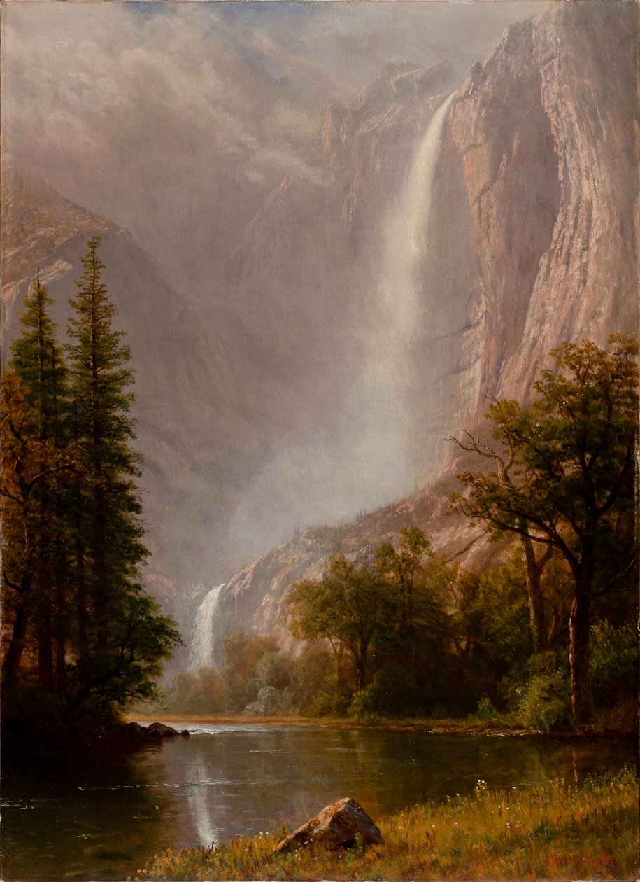 Yosemite Şelalesi, 1865-70 dolayları by Albert Bierstadt