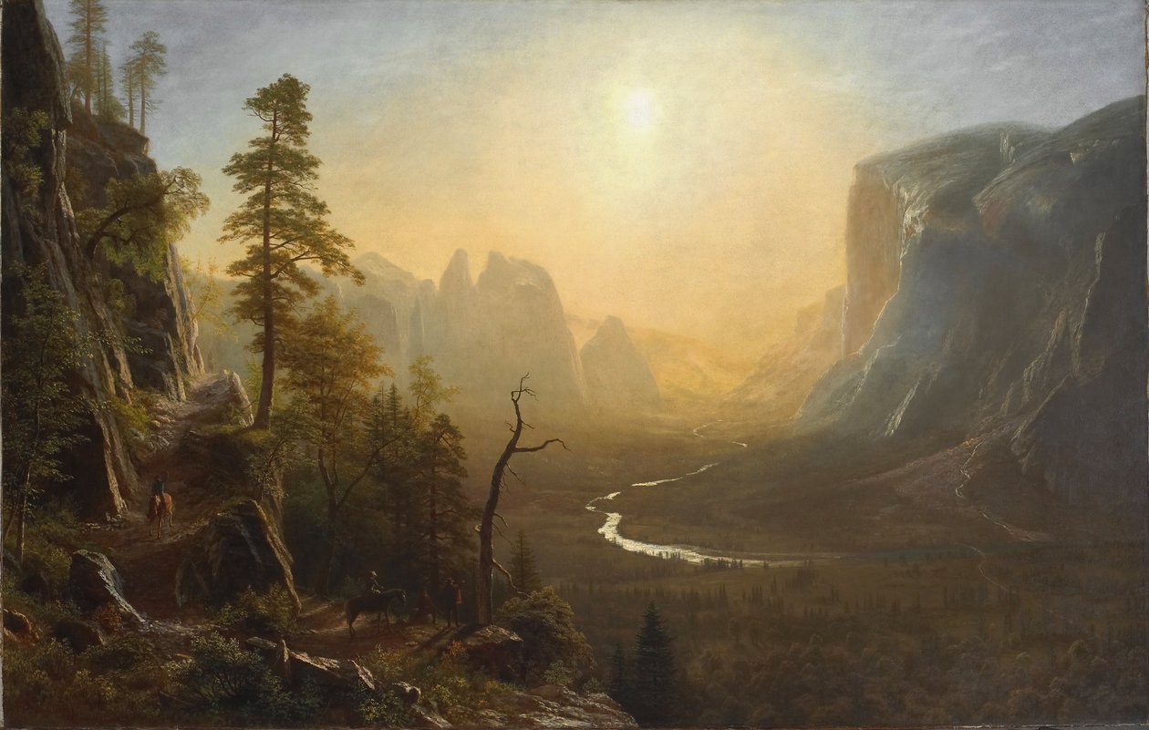 Yosemite Vadisi, Buzul Noktası Yolu, 1873 dolayları by Albert Bierstadt