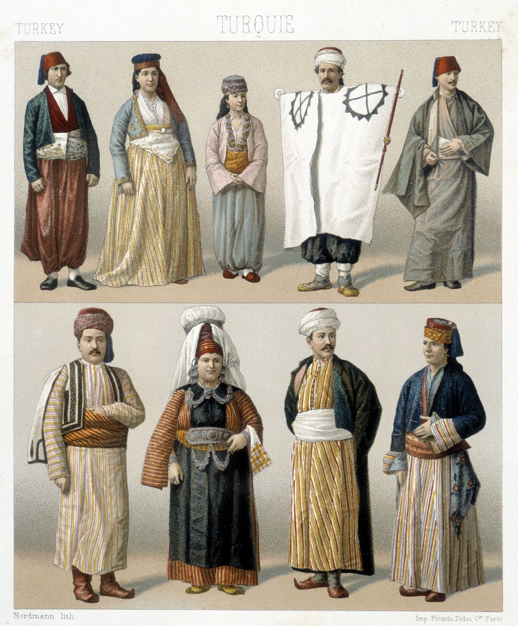 19. yüzyıl Türk kıyafetleri. Racinet