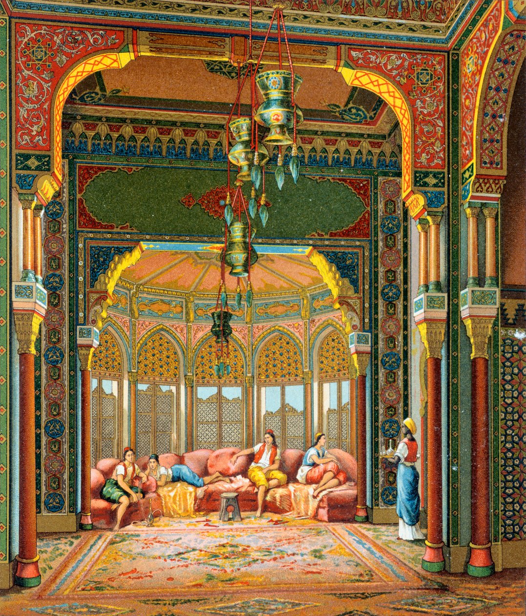 Türk binasının içi, Auguste Racinet