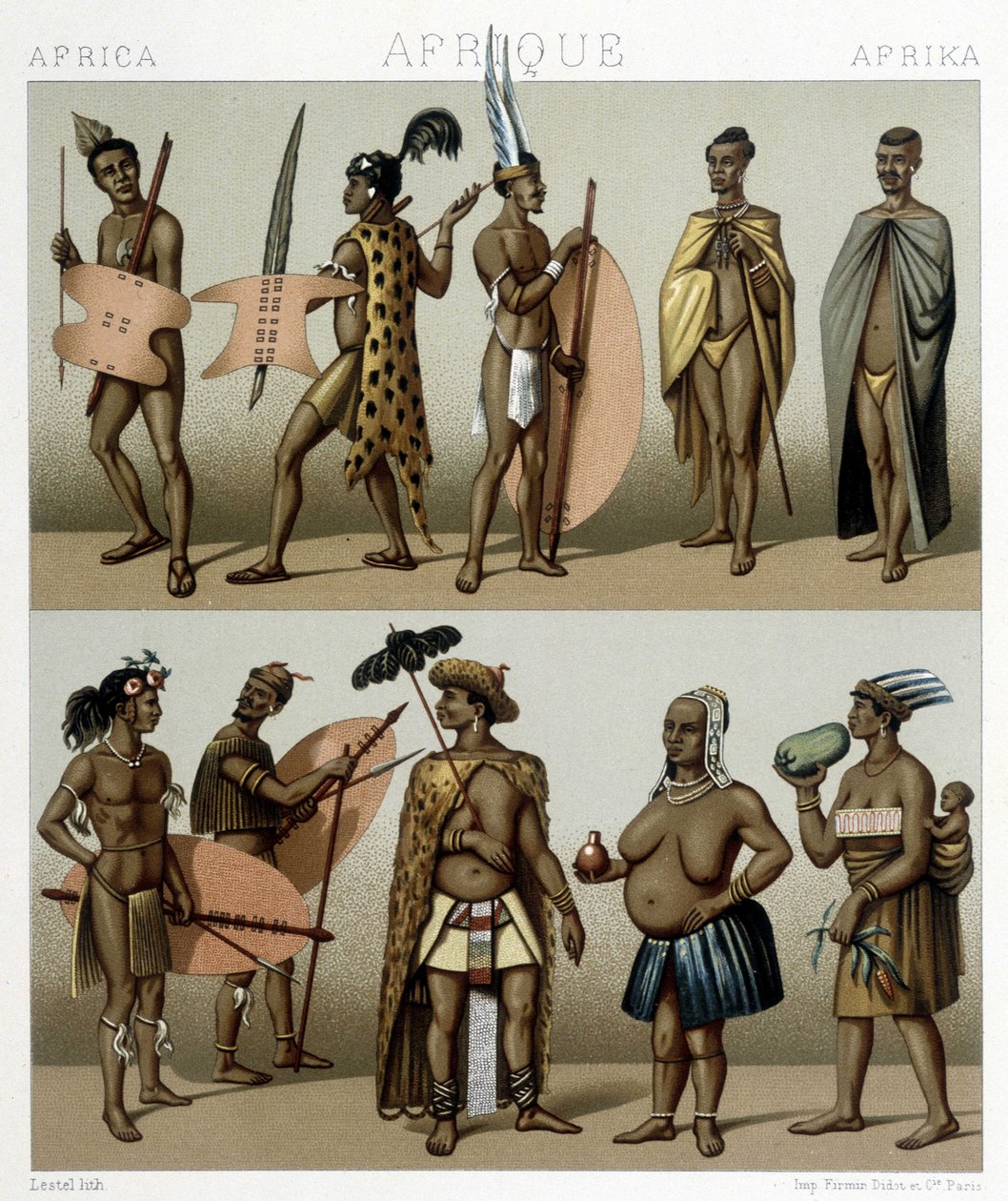 Geleneksel Cafrerie kostümü (Afrika