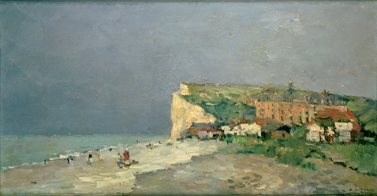 Puys-sous-Dieppe Plajı, Ciel dOrage, 1880 dolayları by Albert Charles Lebourg
