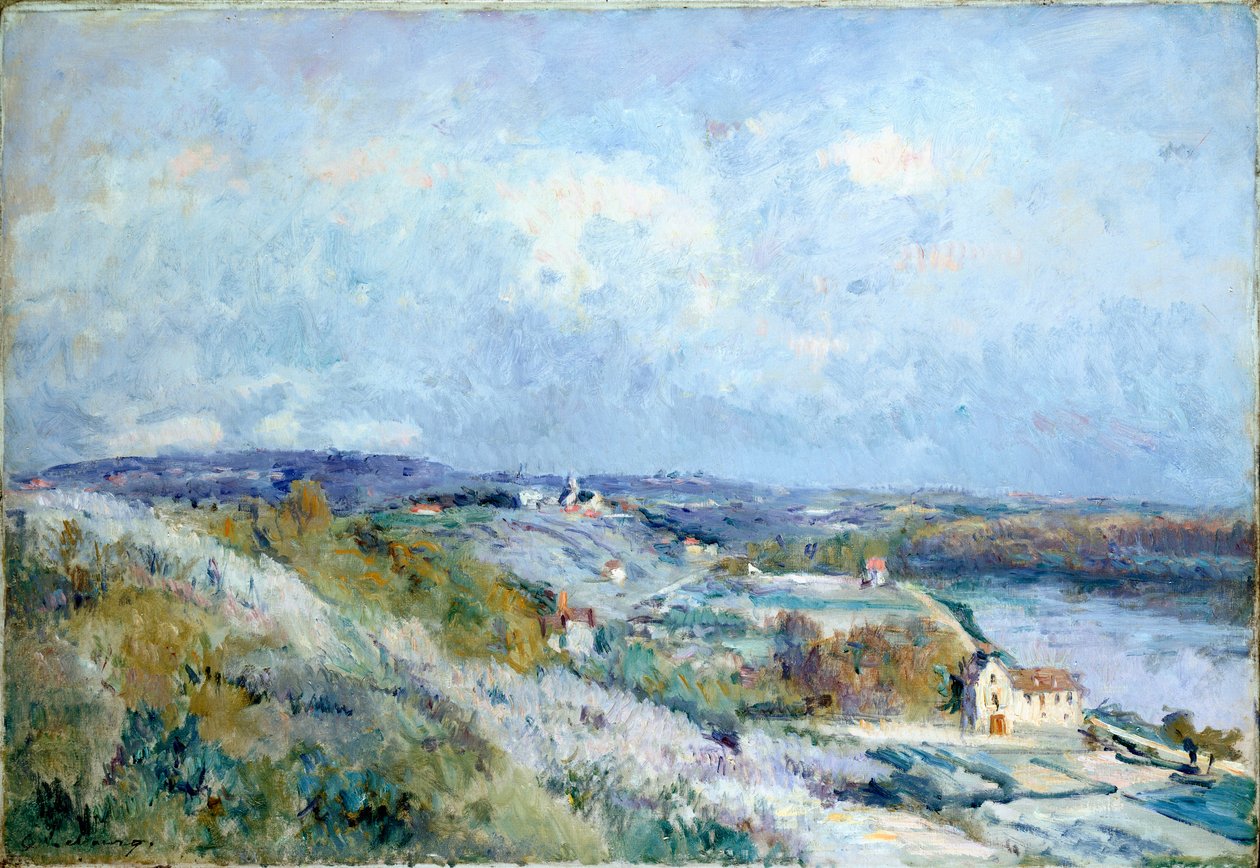İlkbaharda Herblay Tarlaları by Albert Charles Lebourg