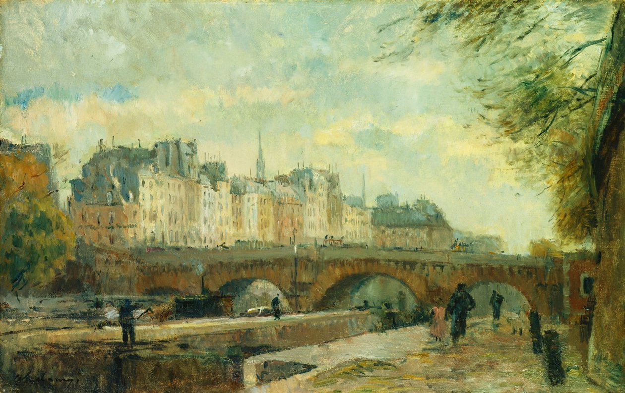 Şehrin Yeni Köprüsü; Pont Neuf de la Cite, by Albert Charles Lebourg